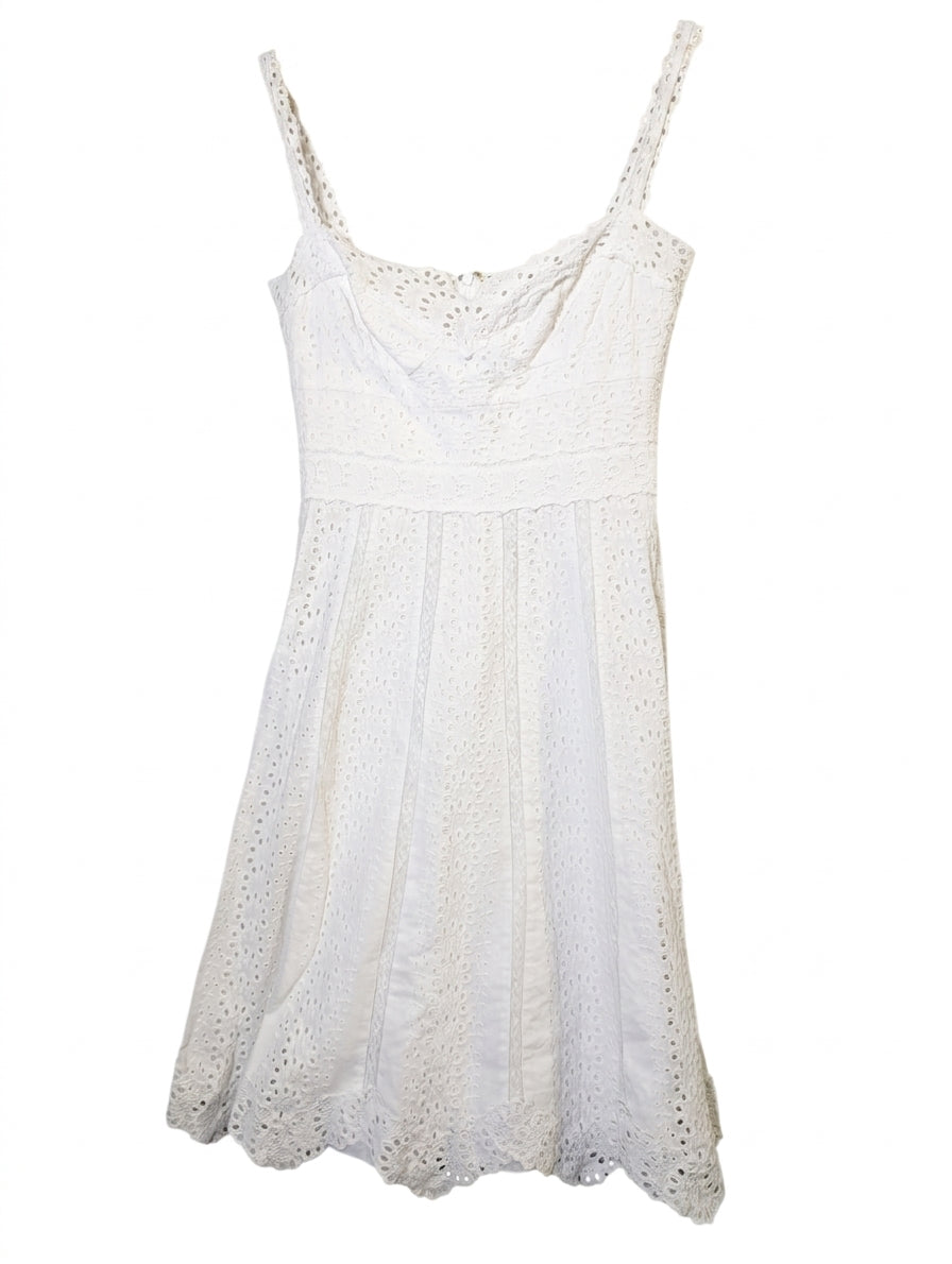 Collette Dinnigan White Eyelet Cotton Sundress - Limited Edition - Image 1