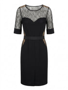 Collette Dinnigan Black Lace Overlay Midi Dress - Limited Edition - Image 1