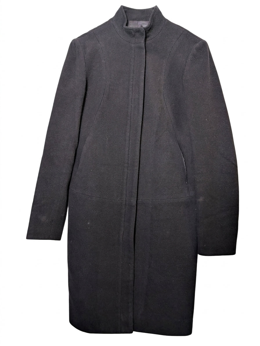 Saba Melbourne Wool Cashmere Blend Stand Collar Coat - Black Size 10 - Image 1