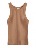 Aje Ribbed Knit Tank Top Tan Size M - Image 1