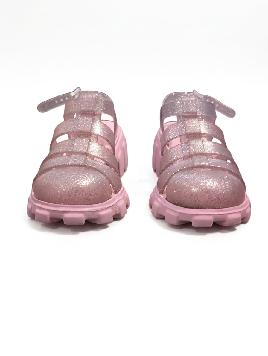Mini Melissa Glitter Jelly Sandals - Pink Kids Size US 2 - Image 1