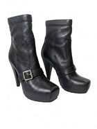 Proenza Schouler Black Leather Platform Ankle Boots - Size EU 38.5 - Image 1