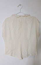 Jacques Fath Paris Vintage Embroidered Peter Pan Collar Blouse - Image 2