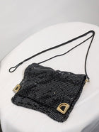 Whiting & Davis Mesh Crossbody Bag Black - Image 1