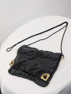 Whiting & Davis Mesh Crossbody Bag Black - Image 1