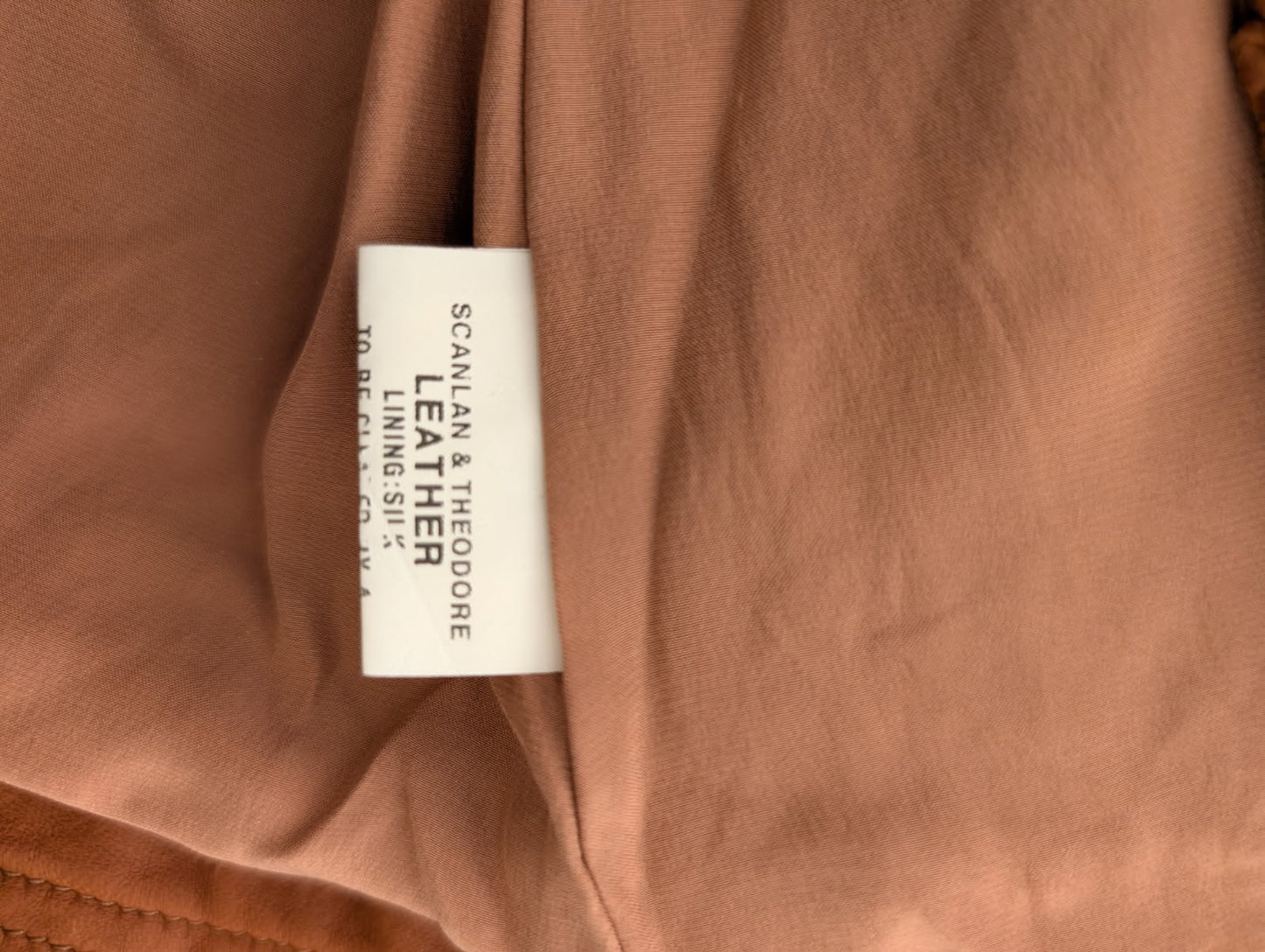 Scanlan & Theodore Leather Cropped Jacket - Ruffle Detail Brown Size SM - Image 3