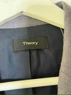 Theory Staple Blazer in Grey Virgin Wool Size 10 - Image 4