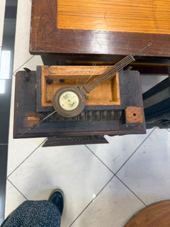 Antique French Portico Mantel Clock Wood For Restoration - Image 2
