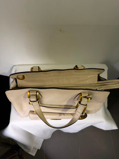 Michael Kors Sutton Medium Satchel Cream Leather Handbag - Image 2