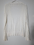 SABA Eyelet Wrap Cardigan White Size 12 - Image 5