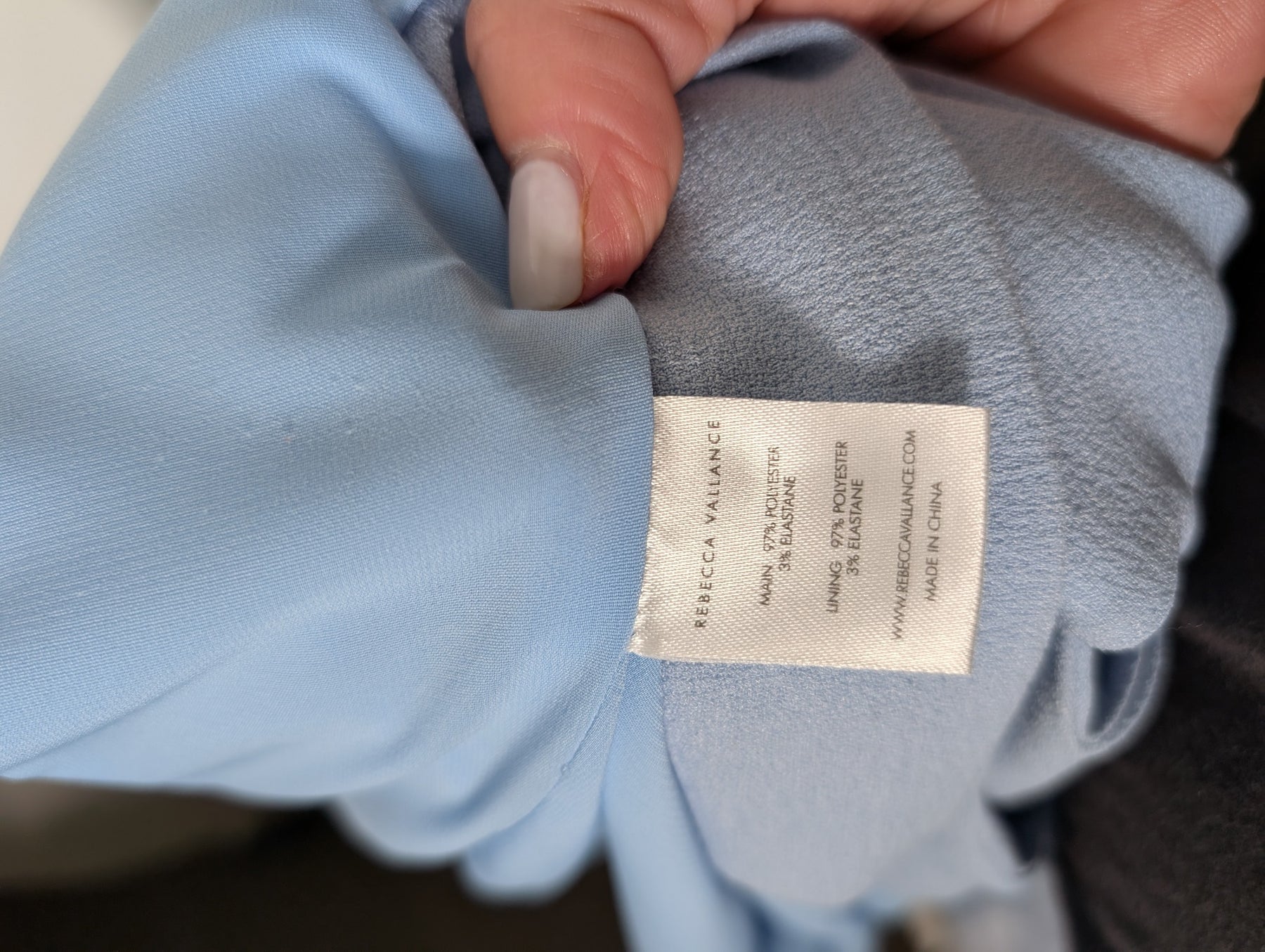 Rebecca Vallance Scalloped Cutout Blouse Light Blue AU 8 - Image 6