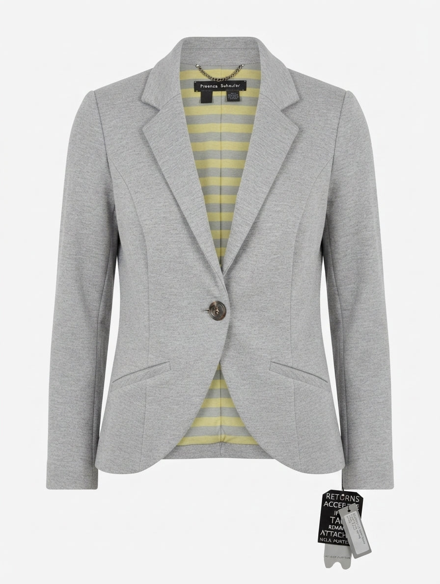 Proenza Schouler Jersey Blazer Grey Size 2 - Image 1