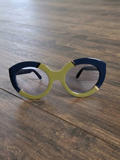 Karen Walker Flowerpatch Sunglasses Navy & Olive - Image 1