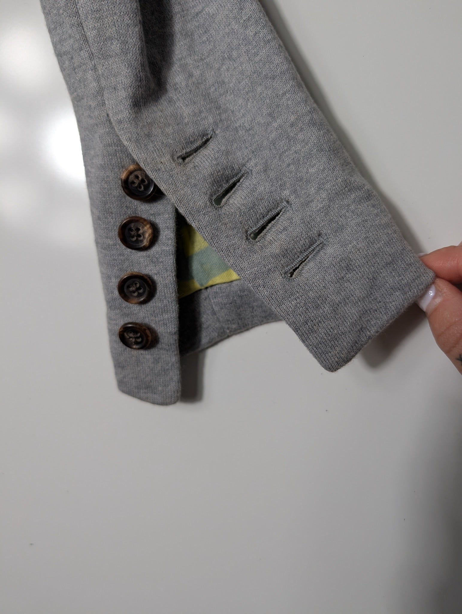 Proenza Schouler Jersey Blazer Grey Size 2 - Image 4