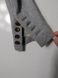Proenza Schouler Jersey Blazer Grey Size 2 - Image 4