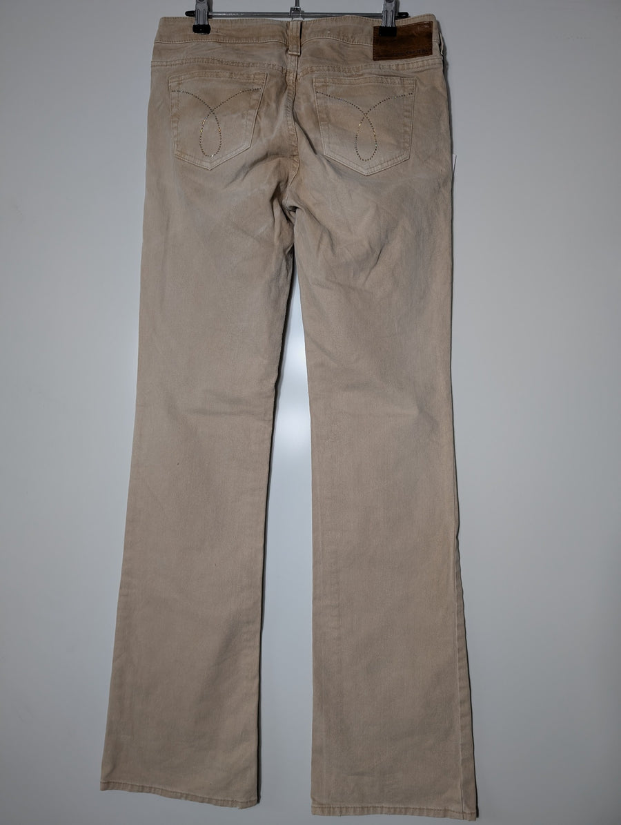 Calvin Klein Jeans Corduroy Pants Tan Rhinestone Detail - Image 5
