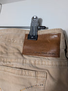 Calvin Klein Jeans Corduroy Pants Tan Rhinestone Detail - Image 8