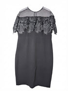 Anthea Crawford Black Lace Overlay Sheath Dress Size 18 - Image 1