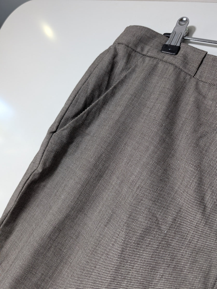Bianca Spender Micro-Houndstooth Cuffed Trousers Brown Size 12 - Image 2