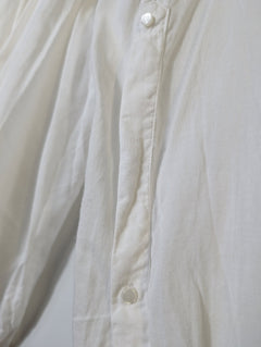 By Malene Birger Gauze Tunic Blouse White Pleated Detail - Image 3
