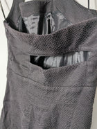 Veronika Maine Textured Halter Neck Midi Dress Black Size 12 - Image 5