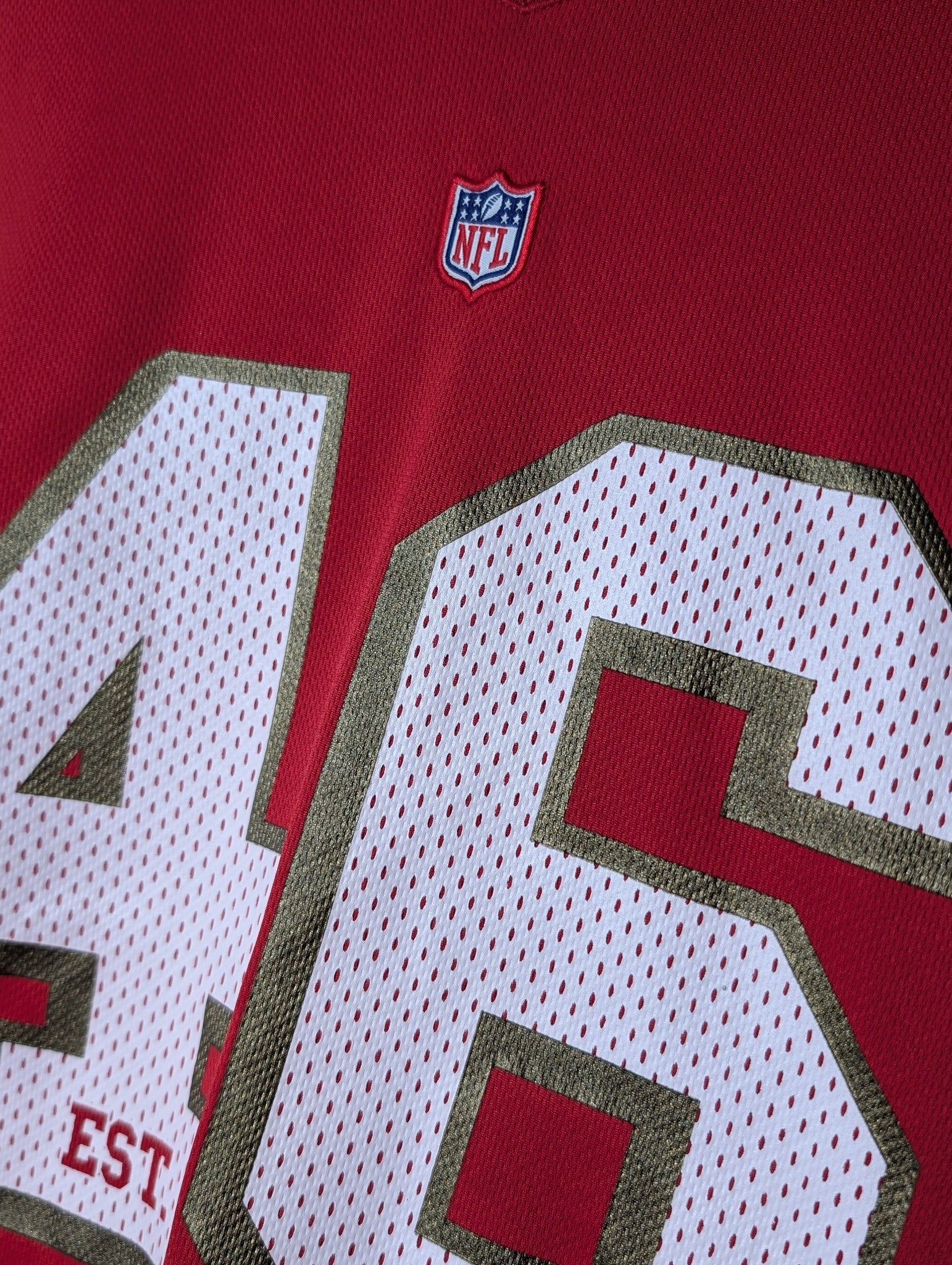 NFL Team Apparel San Francisco 49ers Jersey Red Size S - Image 3