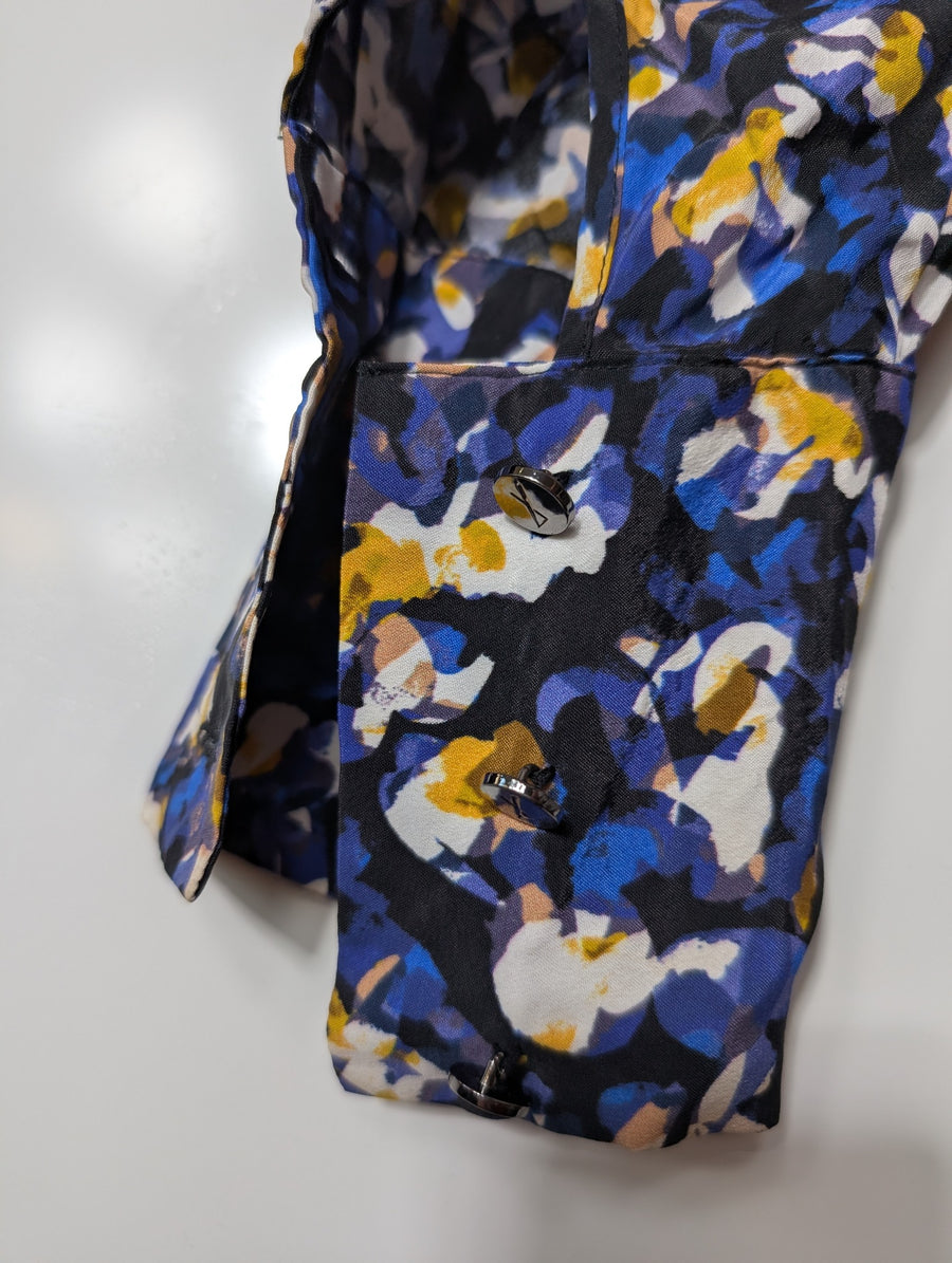 Ginger & Smart Silk Blend Floral Blouse Women's Size 10 - Image 4