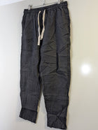Assembly Label Linen Trousers Grey Elastic Waist Size 8 - Image 8