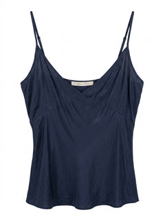 Marie Louise de Monterey Silk Camisole Navy Blue Size 10 - Image 1
