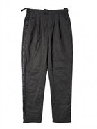 One Teaspoon Pleated Trousers Black With Satin Side Stripe Size 25 - Image 1