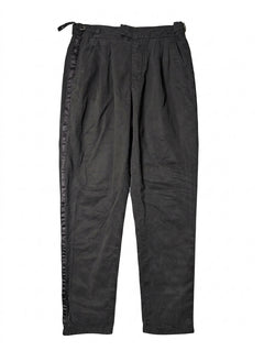 One Teaspoon Pleated Trousers Black With Satin Side Stripe Size 25 - Image 1