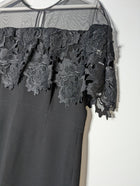 Anthea Crawford Black Lace Overlay Sheath Dress Size 18 - Image 2