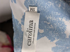 Carolina Lifestyle Satin Shirt Blue Toile de Jouy Print Size S/M - Image 5