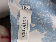 Carolina Lifestyle Satin Shirt Blue Toile de Jouy Print Size S/M - Image 5