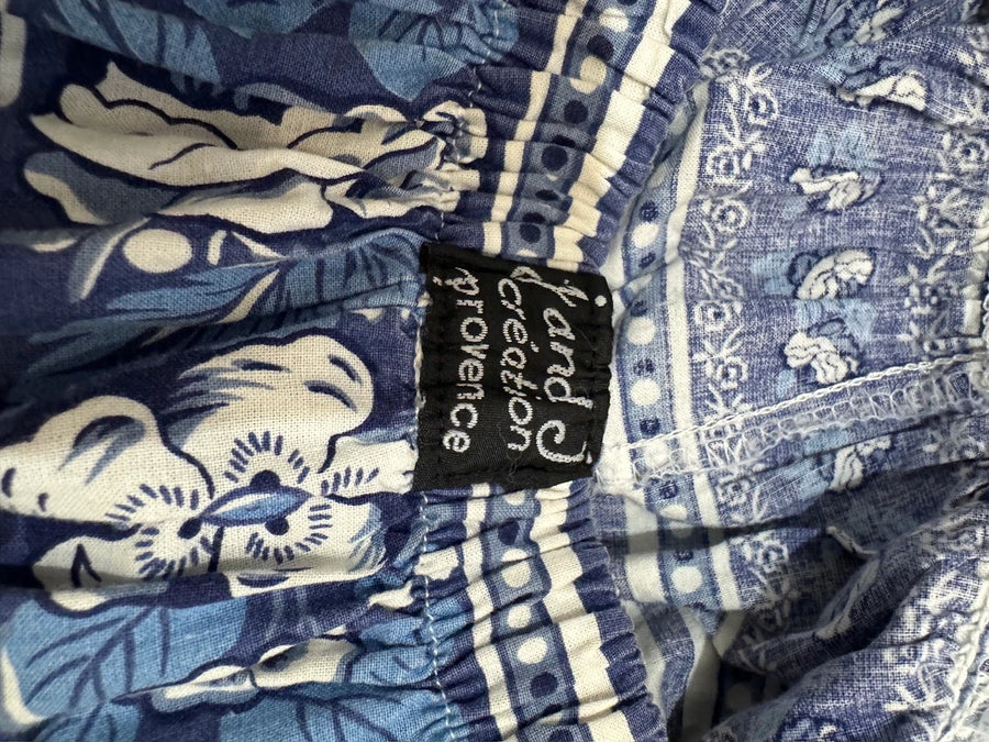 L and J Creation Provence Blue Floral Tiered Skirt - Image 7
