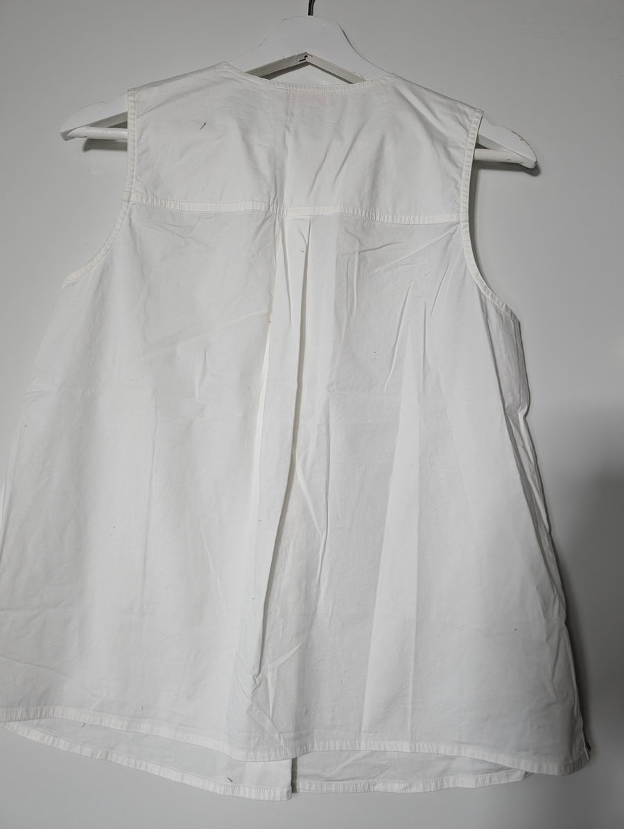 Tory Burch Sleeveless Blouse White Size 4 - Image 5