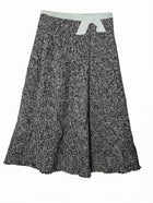Lee Mathews Wool Tweed A-Line Skirt Black & White Size 1 - Image 1
