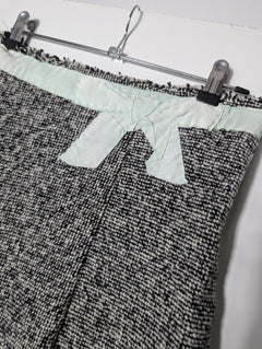 Lee Mathews Wool Tweed A-Line Skirt Black & White Size 1 - Image 2