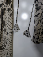 Arthur Galan AG Polka Dot Ruffle Silk Dress Black and White Size 8 - Image 3