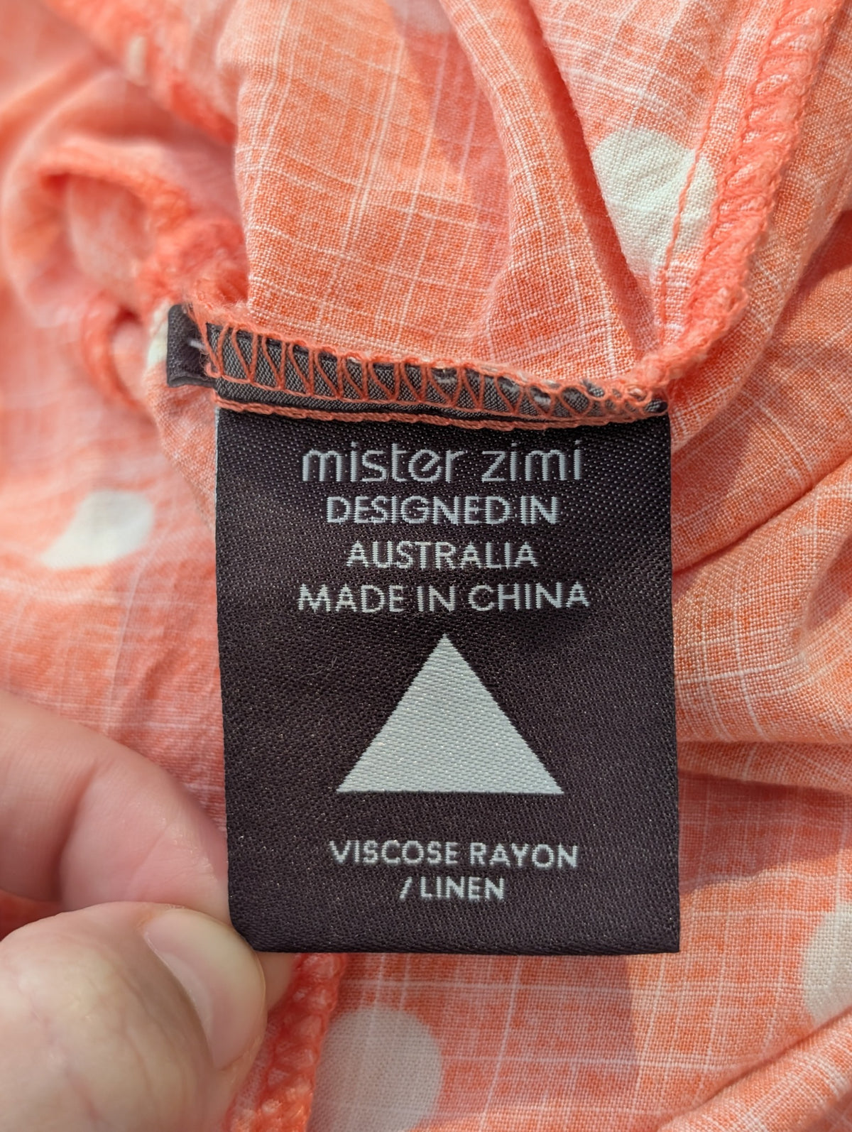 Mister Zimi Polka Dot Smocked Tiered Maxi Dress Coral - Image 5