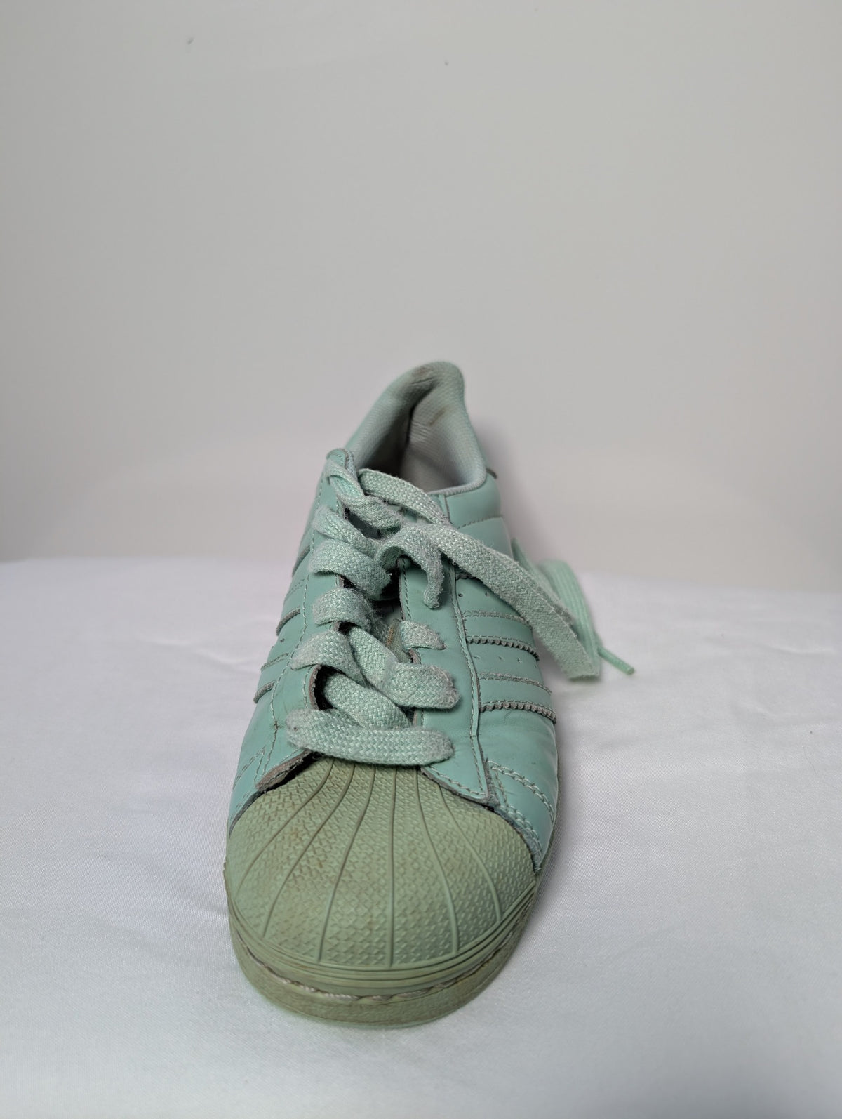 Adidas Superstar Pharrell Williams Mint Green US 4 - Image 3
