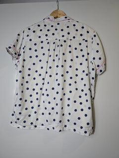 Peter Alexander Women's Polka Dot Pajama Set White & Navy Size M - Image 7