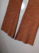 Red Berry Ribbed Knit Flare Pants Orange Women's Size S - Image 2