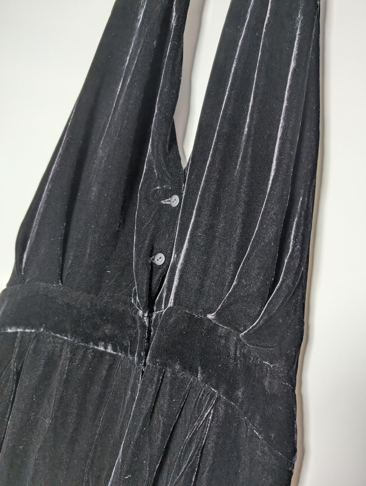Bianca Spender Velvet Halter Neck Jumpsuit Black Size 14 - Image 2