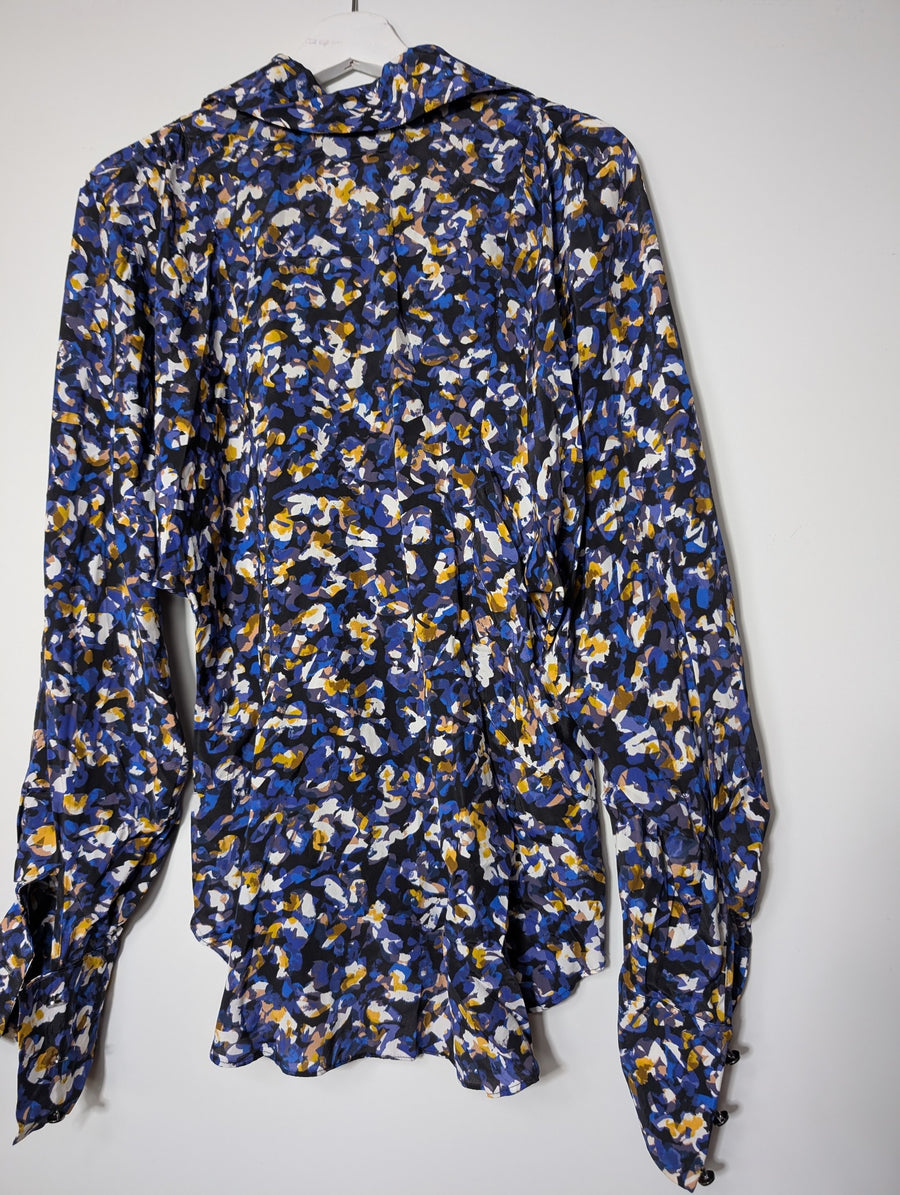 Ginger & Smart Silk Blend Floral Blouse Women's Size 10 - Image 5