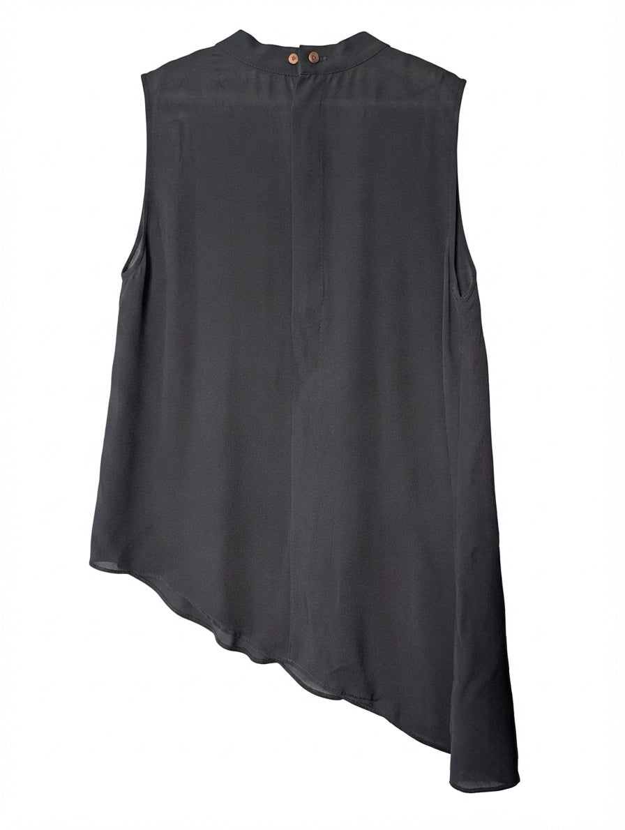 Ginger & Smart Silk Asymmetric Blouse Black Size 8 - Image 1