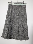 Lee Mathews Wool Tweed A-Line Skirt Black & White Size 1 - Image 4