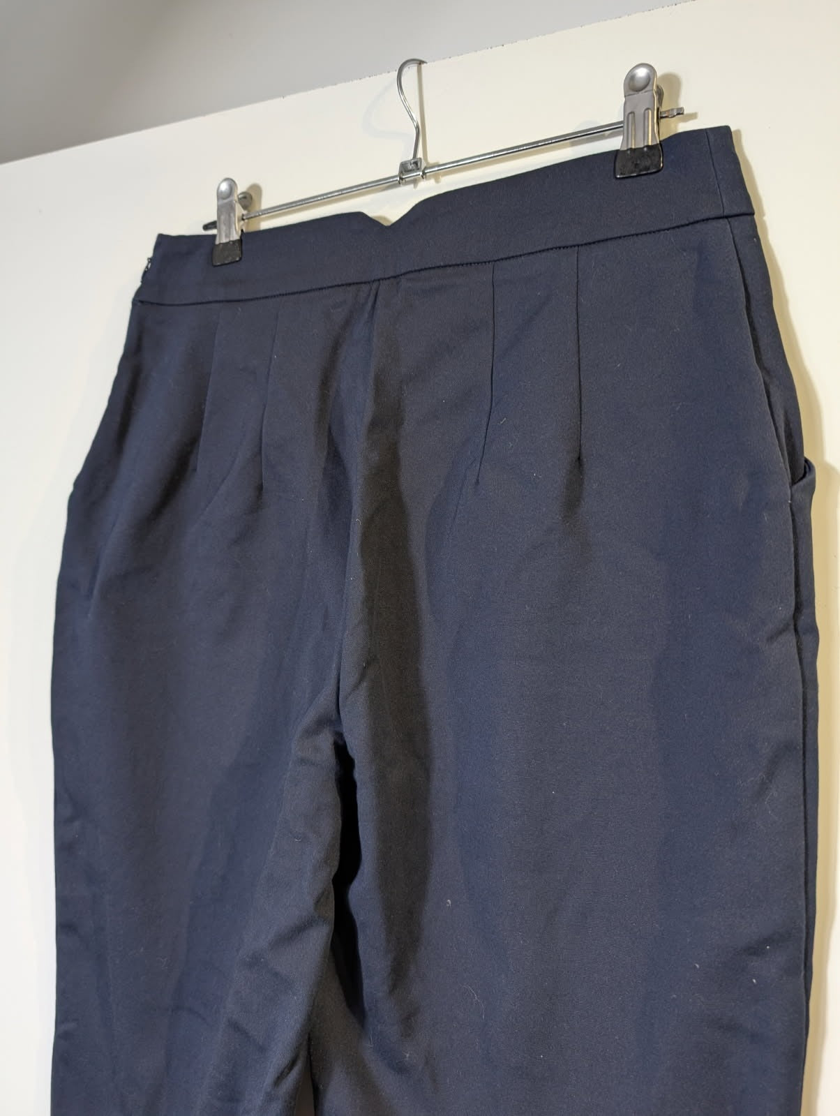 Portmans Sailor-Style High-Waisted Trousers Navy Blue Women's Size 10 - Image 4