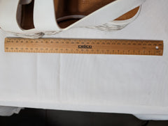 Clergerie Platform Espadrille Sandals White Leather EU 37.5 - Image 8