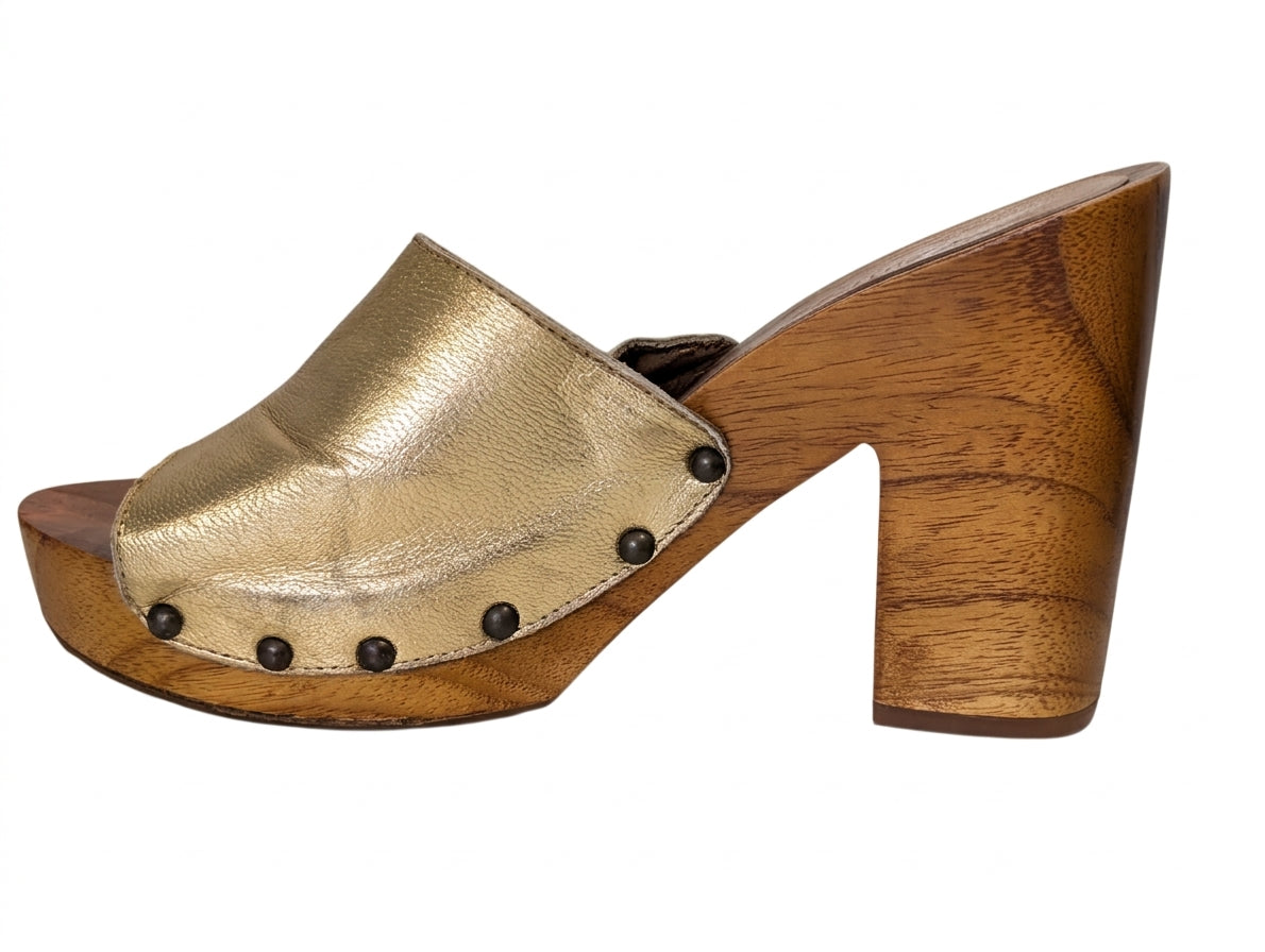 Mister Zimi Gold Donna Clogs - Size 38 - Image 1